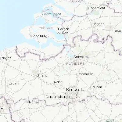 Map showing location of Nieuwkerken-Waas (51.193580, 4.177760)