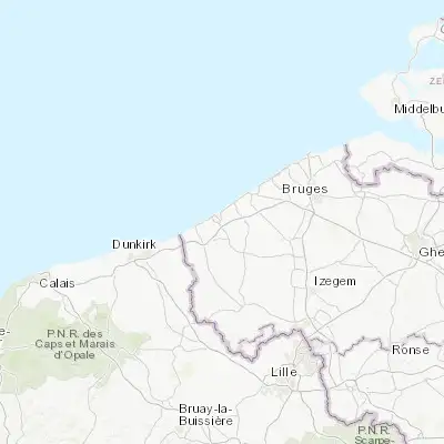 Map showing location of Nieuwpoort (51.130080, 2.751350)