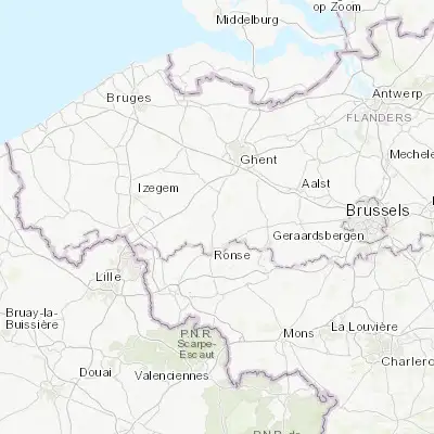 Map showing location of Oudenaarde (50.851680, 3.608910)