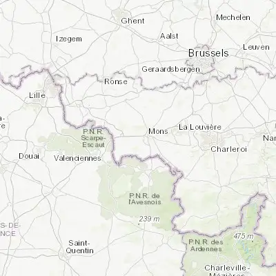 Map showing location of Quaregnon (50.440670, 3.865300)