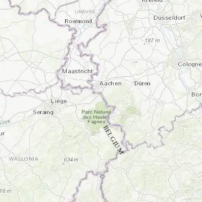 Map showing location of Raeren (50.667200, 6.115350)