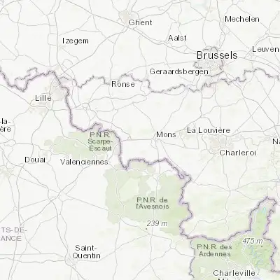 Map showing location of Saint-Ghislain (50.448160, 3.818860)