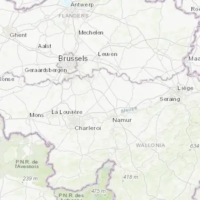 Map showing location of Sauvenière (50.581570, 4.724660)