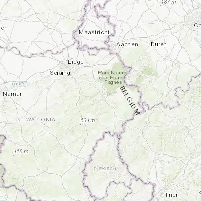 Map showing location of Stavelot (50.395000, 5.931240)