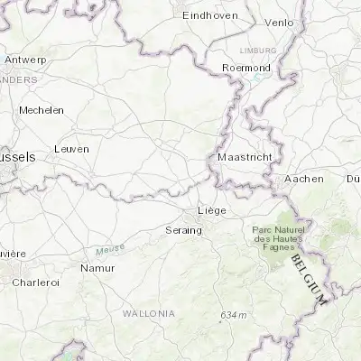Map showing location of Tongeren (50.780540, 5.464840)
