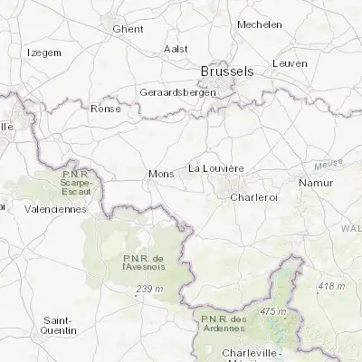 Map showing location of Trivières (50.448270, 4.145110)