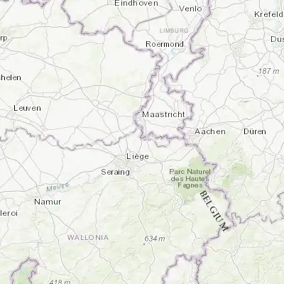 Map showing location of Visé (50.737600, 5.699070)