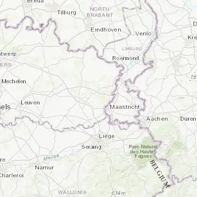 Map showing location of Zutendaal (50.933060, 5.575300)