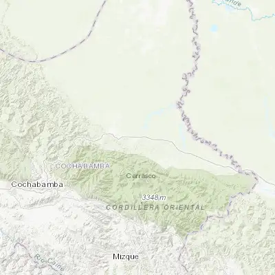 Map showing location of Chimoré (-16.994170, -65.153300)