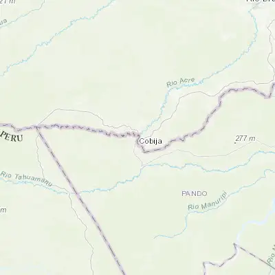 Map showing location of Cobija (-11.026710, -68.769180)