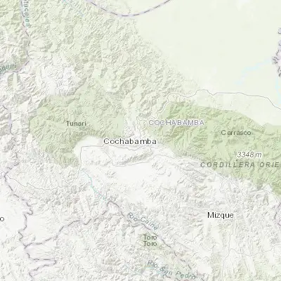 Map showing location of Colomi (-17.350000, -65.866670)