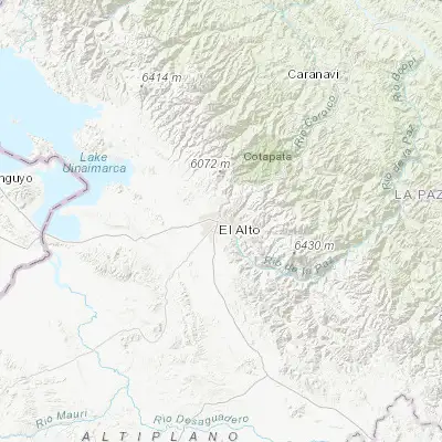 Map showing location of La Paz (-16.500000, -68.150000)