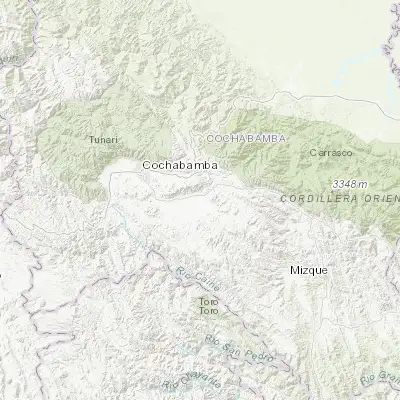 Map showing location of Punata (-17.542340, -65.834720)