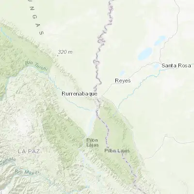 Map showing location of Rurrenabaque (-14.441250, -67.527810)