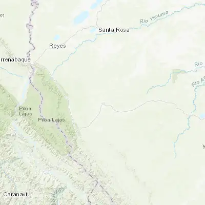 Map showing location of San Borja (-14.851950, -66.749540)
