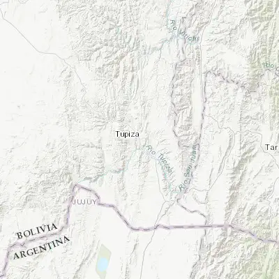 Map showing location of Tupiza (-21.443450, -65.718750)
