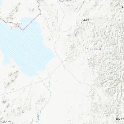 Map showing location of Uyuni (-20.459670, -66.825030)