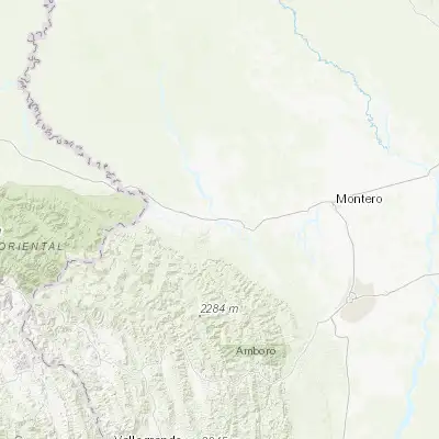 Map showing location of Villa Yapacaní (-17.400000, -63.833330)