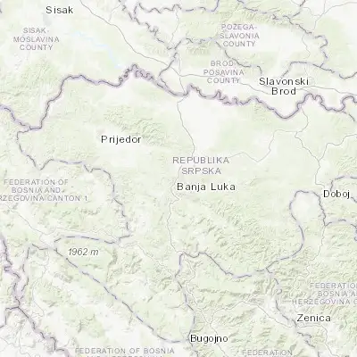 Map showing location of Banja Luka (44.778420, 17.193860)