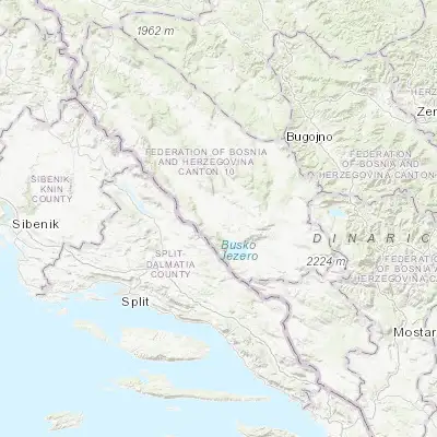 Map showing location of Bila (43.782650, 16.926760)