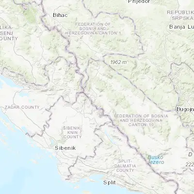 Map showing location of Bosansko Grahovo (44.179440, 16.363890)
