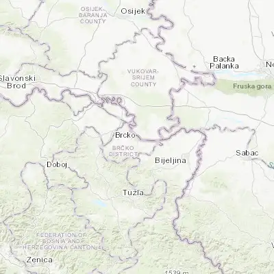 Map showing location of Brčko (44.869950, 18.810120)