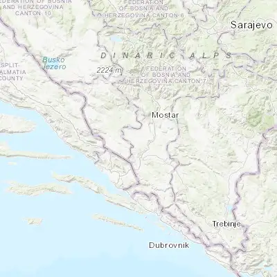 Map showing location of Čitluk (43.228610, 17.700830)