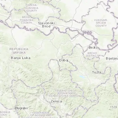 Map showing location of Doboj (44.731790, 18.086980)