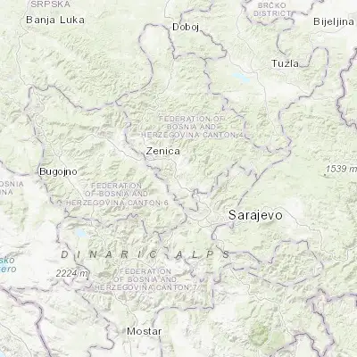 Map showing location of Dobrinje (44.050080, 18.119580)