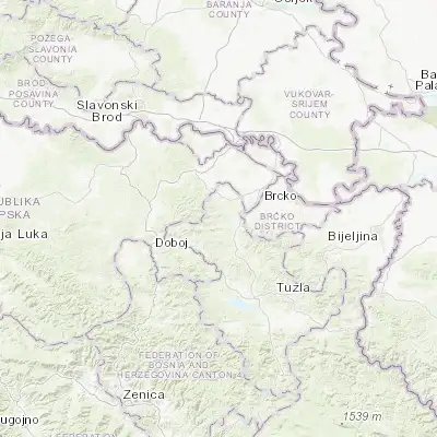 Map showing location of Donja Međiđa (44.802350, 18.404770)
