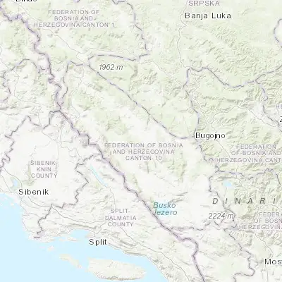 Map showing location of Glamoč (44.045830, 16.848610)