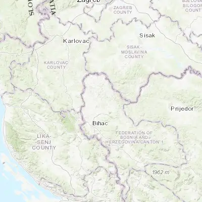Map showing location of Gornja Koprivna (45.010910, 15.954870)