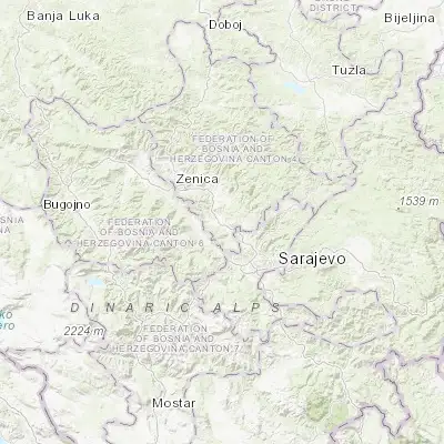 Map showing location of Gornje Moštre (44.019110, 18.154770)