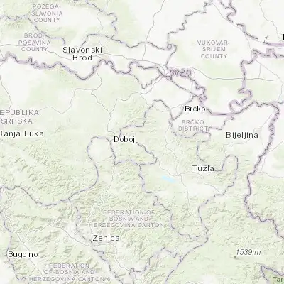 Map showing location of Gračanica (44.703070, 18.310100)
