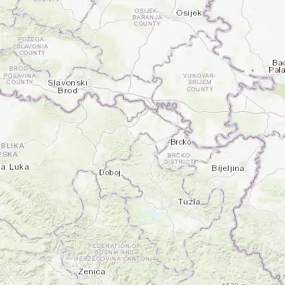 Map showing location of Gradačac (44.878510, 18.427640)