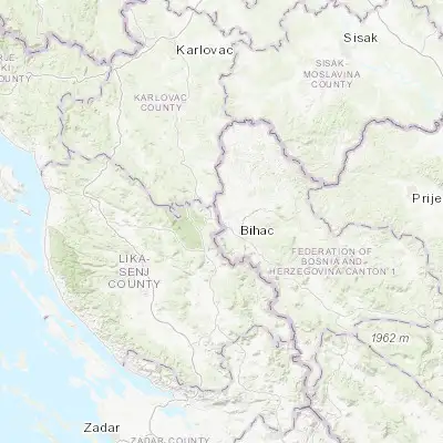 Map showing location of Izačić (44.874850, 15.782560)