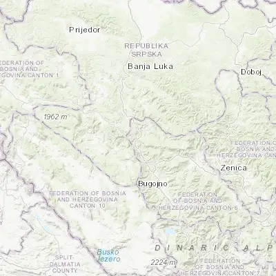 Map showing location of Jajce (44.342030, 17.270590)