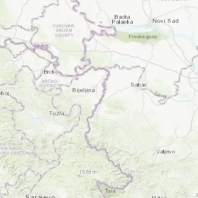 Map showing location of Janja (44.665540, 19.246910)