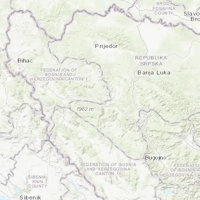 Map showing location of Ključ (44.532510, 16.776820)