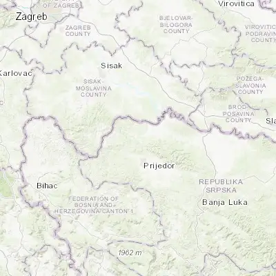 Map showing location of Knežica (45.105480, 16.676680)