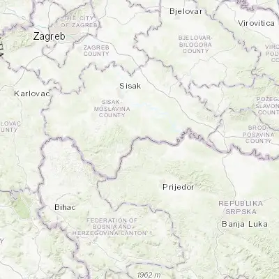 Map showing location of Kostajnica (45.219560, 16.539290)