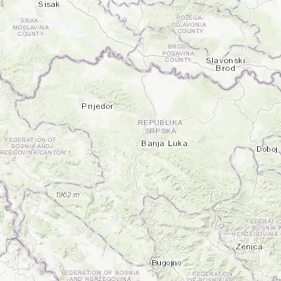 Map showing location of Mejdan - Obilićevo (44.763240, 17.190120)