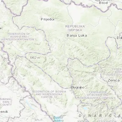 Map showing location of Mrkonjić Grad (44.417290, 17.082880)