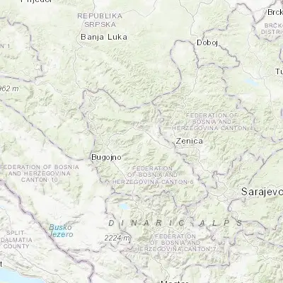 Map showing location of Novi Travnik (44.171330, 17.658160)
