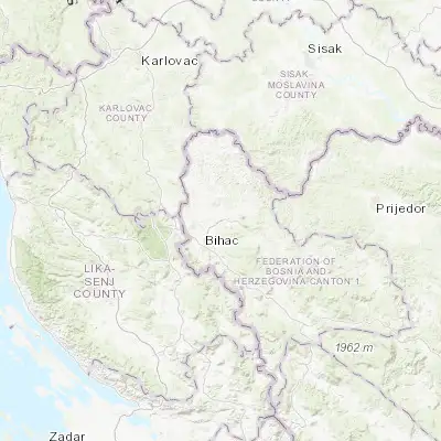 Map showing location of Ostrožac (44.908660, 15.940450)