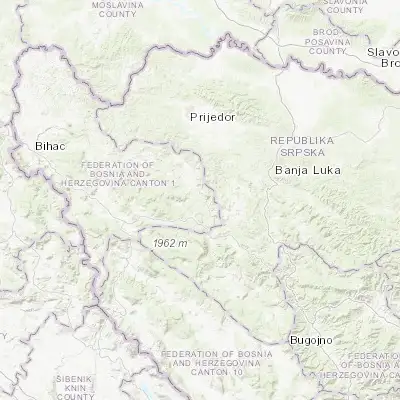 Map showing location of Peći (44.631390, 16.782500)