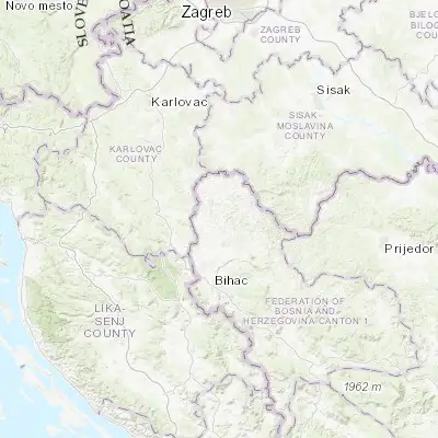 Map showing location of Pećigrad (45.054440, 15.896940)