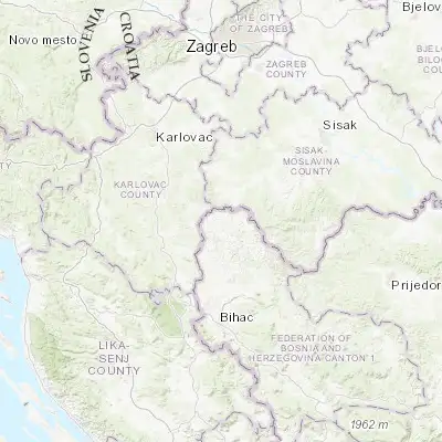 Map showing location of Podzvizd (45.174170, 15.873610)