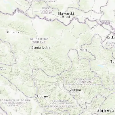 Map showing location of Pribinić (44.610100, 17.689810)