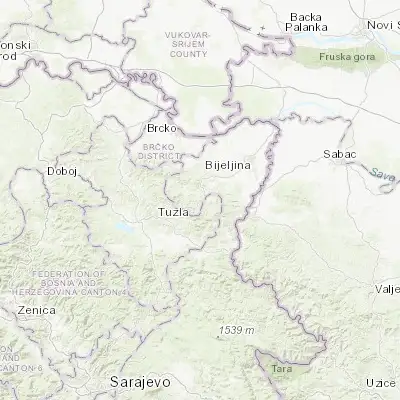 Map showing location of Priboj (44.602330, 18.931650)